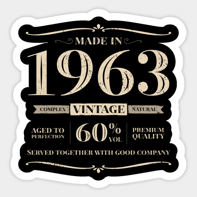 60 years. Born in 1963 Sticker by AntiStyle